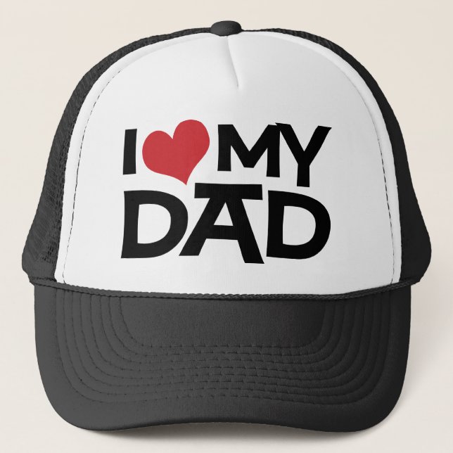 J'aime mon casquette de camionneur de fête des (Devant)