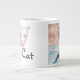 J'aime mon chat Jumbo Mug