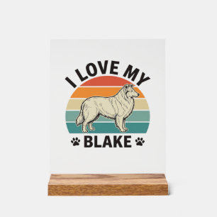 J'aime mon chien Blake rétro gravure Design_1