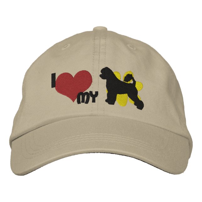 J'aime mon chien d'eau portugais brodé Casquette (Devant)