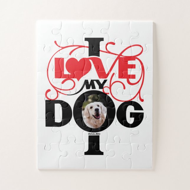 J'AIME MON CHIEN JIGSAW PUZZLE (Vertical)