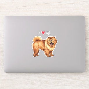 J'aime mon chow chow Vinyl Sticker