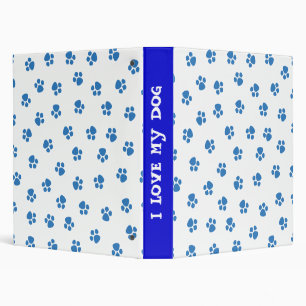 J'aime mon classeur d'impression de chiot de chien