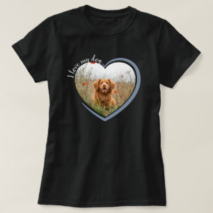J'aime mon coeur de chien Photo T-shirt