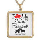 J'Aime Mon Collier De Chiens De Saint Bernard