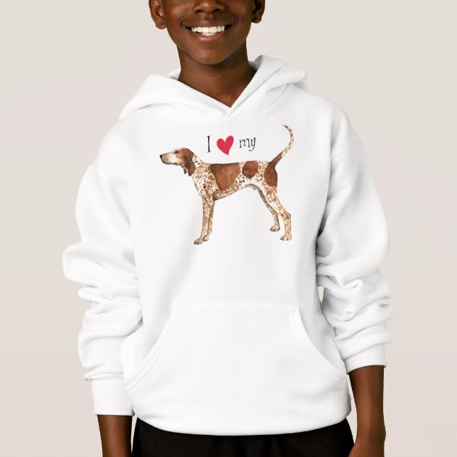 J'aime mon Coonhound de l'anglais américain (Devant)