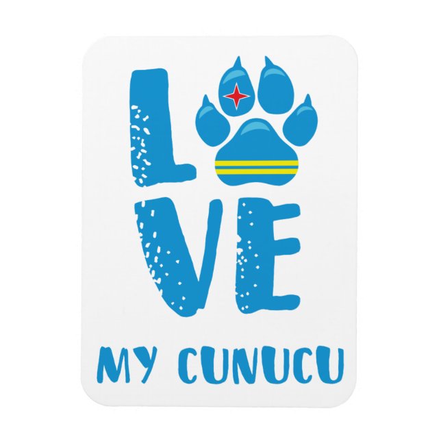 J'AIME MON CUNUCU (lettres bleues) - Magnet (Vertical)