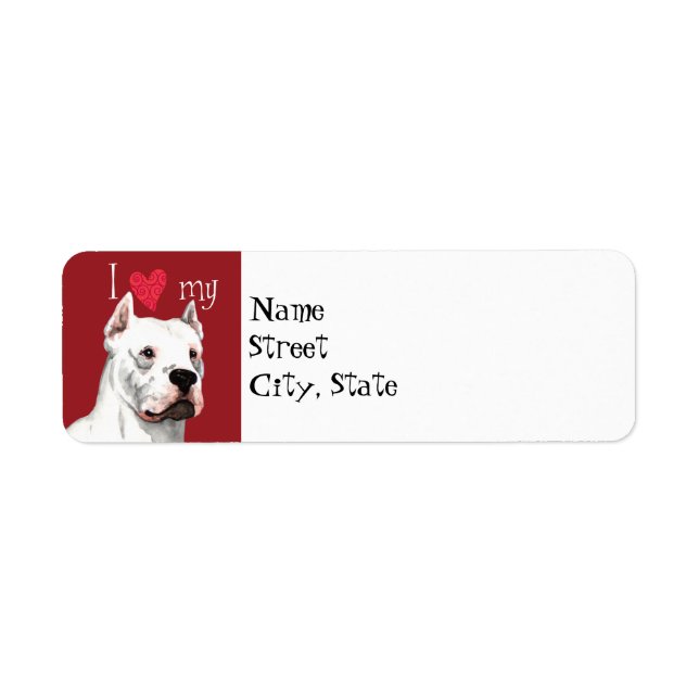 J'aime mon Dogo Argentino (Devant)