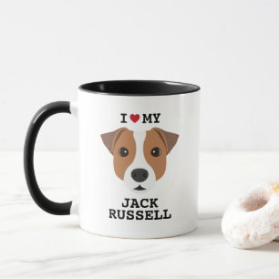J'Aime Mon Jack Russell Chien Café Mug