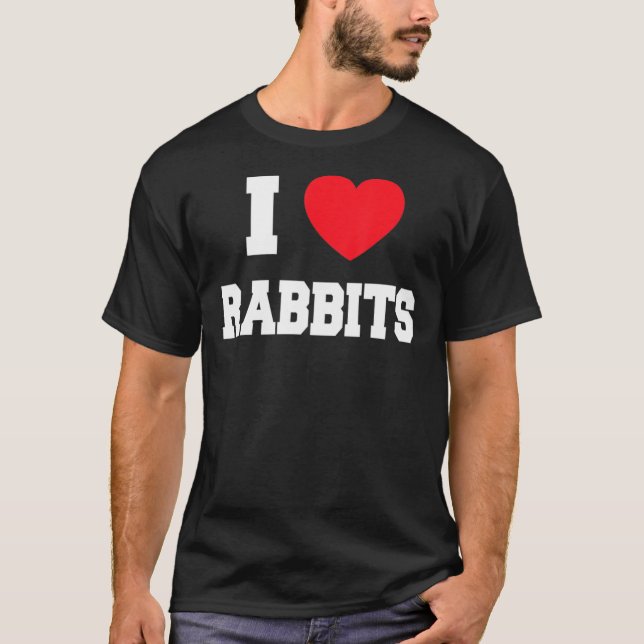 J'aime mon lapin classique T-shirt copie (Devant)
