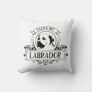 J'aime mon oreiller à lancer Labrador