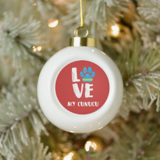 J'AIME MON ORNEMENT CUNUCU DE NOËL