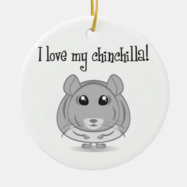 J'aime mon ornement de chinchilla (Devant)