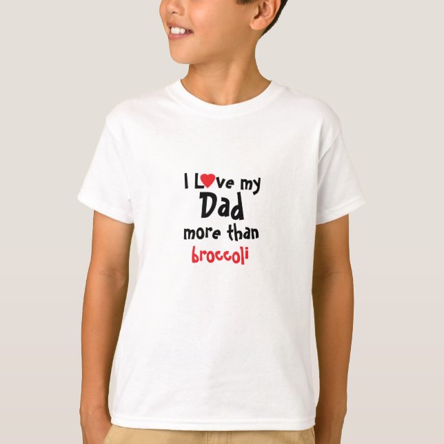 J'Aime Mon Père Drôle T-Shirt Personnalisé (Devant)