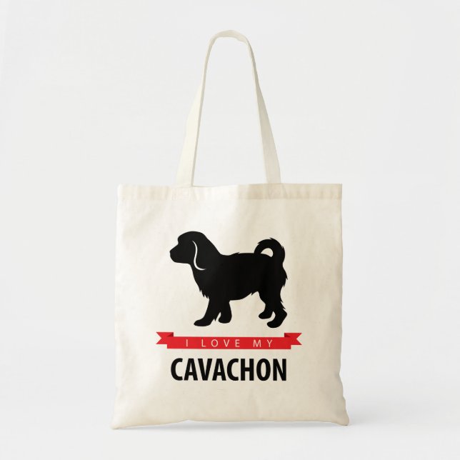 J'aime mon sac fourre-tout à Cavachon (Devant)