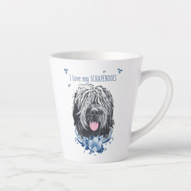 J'aime mon Schapendoes Coffee Mug Poster Sac fourr (Droite)