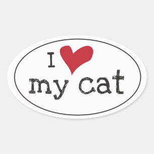 J'Aime Mon Sticker De Chat