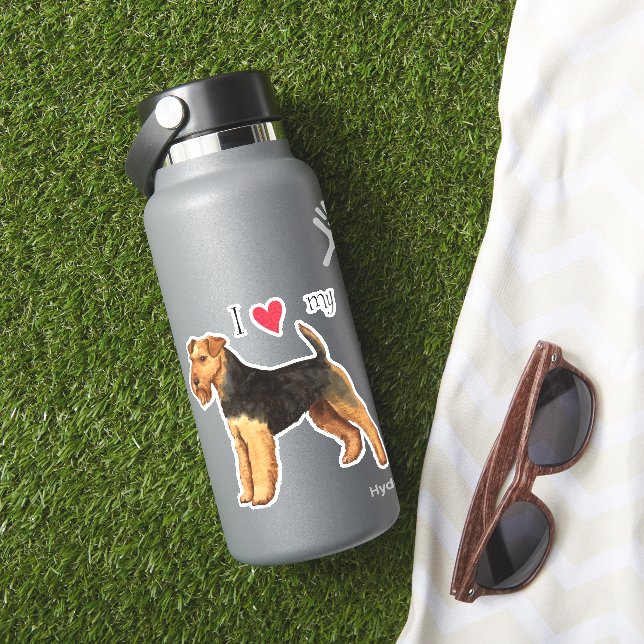 J'aime mon sticker gallois Terrier Vinyl (HydroFlask Insitu)