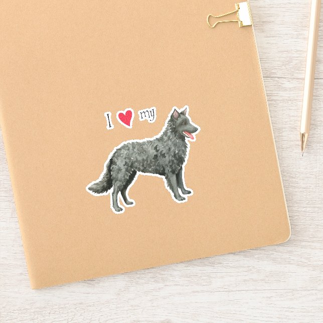 J'aime mon sticker Mudi Vinyl (Carnet)