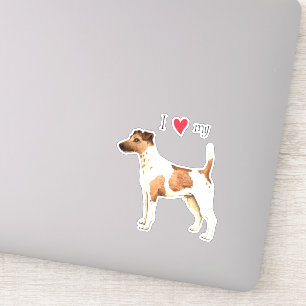 J'aime mon Sticker Vinyl Fox lisse