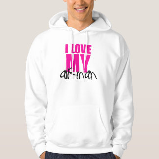 J'aime mon sweat - shirt à capuche d'aviateur