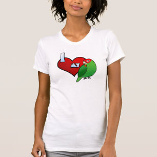 J'aime mon T-shirt de Conure dirigé par cerise