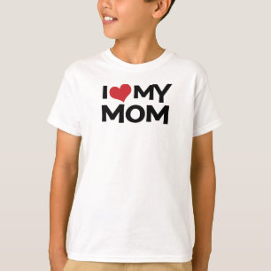 J'aime mon T-shirt d'enfants du jour de mère de
