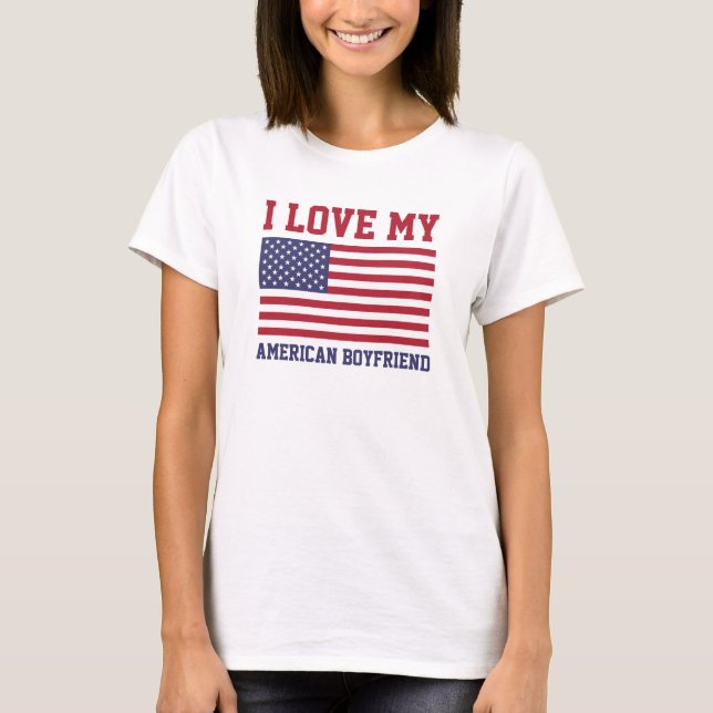 J'aime mon T-shirts américain d'ami (Devant)