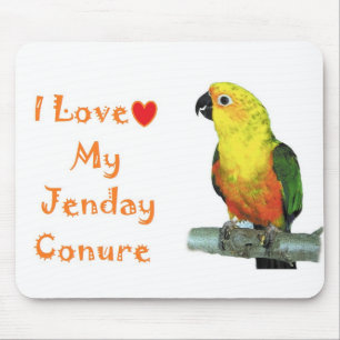J'aime mon tapis de souris d'ordinateur de Jenday