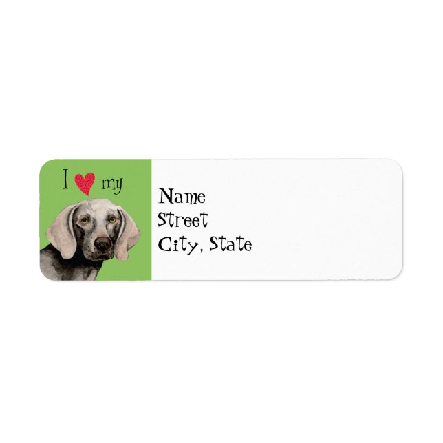 J'aime mon Weimaraner (Devant)