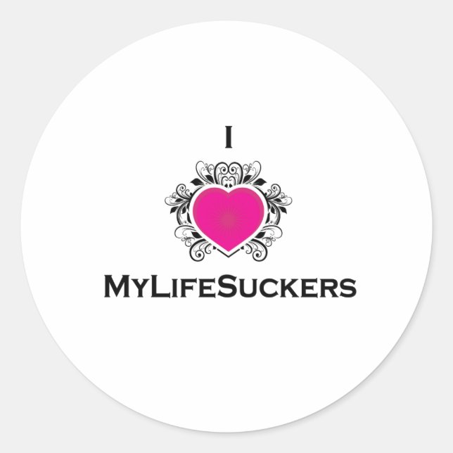 J'aime MyLifeSuckers Stickers (Devant)