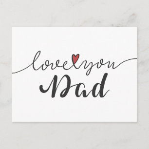 J'aime papa Bonne Fête des pères Carte postale