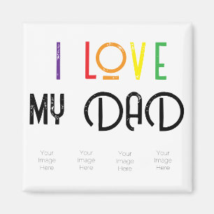 j'aime papa photo Magnet
