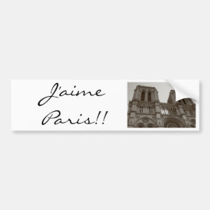 J'aime Paris Bumper Sticker