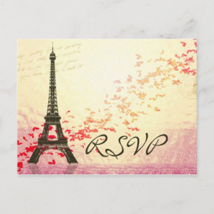 J'aime Paris dans le printemps - carte de RSVP