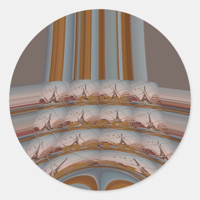 J'aime Paris ( I Love Paris ) Classic Round Sticker (Front)