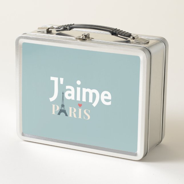 J'aime Paris Metal Lunch Box (Front)