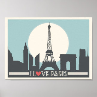 J'aime Paris Poster vintage