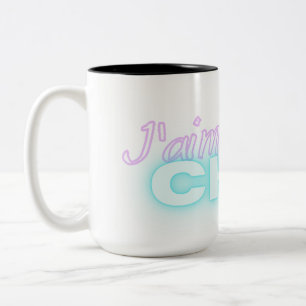 J'aime pas chat French expression cat funny Two-Tone Coffee Mug