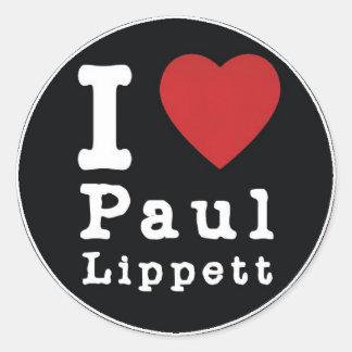 J'aime Paul Lippett Sticker rond