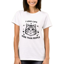 J'aime plus les chats que les femmes T-shirts