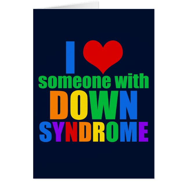 J'Aime Quelqu'Un Avec Le Syndrome De Down Rainbow (Devant)