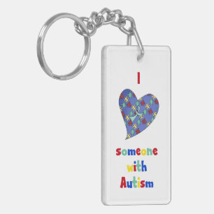 J'Aime Quelqu'Un Avec Un Porte - clé Autiste