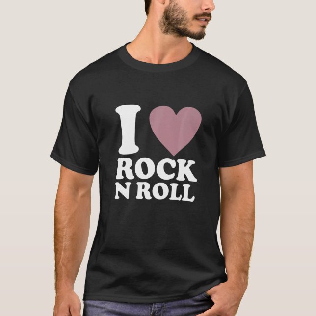 J'Aime Rock N Roll Avec Dire Sweat - shirt à capuc (Devant)