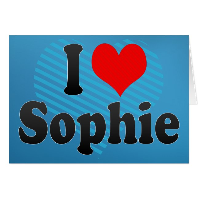 J'aime Sophie (Devant horizontal)