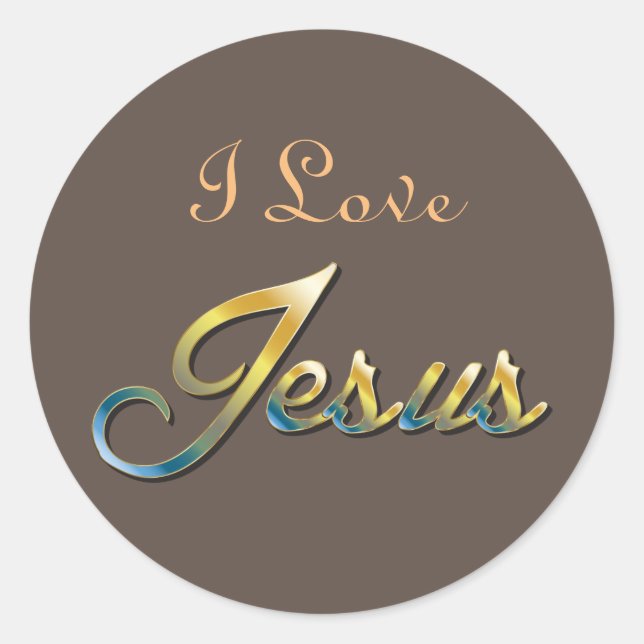 J'aime Sticker Brown Jésus (Devant)