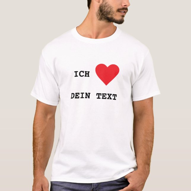 J'aime... Ton texte, T-shirt Auto-adaptation (Devant)