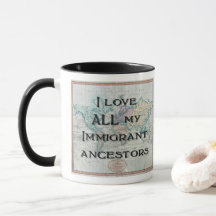 J'aime toute ma tasse immigrée d'ancêtres