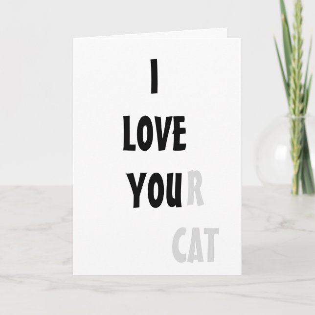 J'AIME votre carte de chat drôle (Devant)
