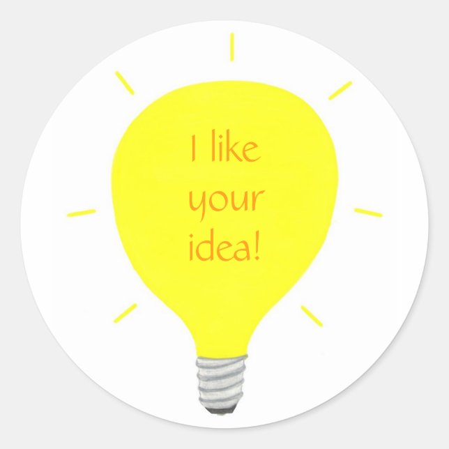 J'aime votre idée, les autocollants d'affirmation  (Devant)